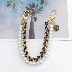 Pearls Chain Keychain Attachment For Handbag