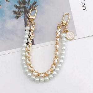 Pearls Chain Keychain Attachment For Handbag