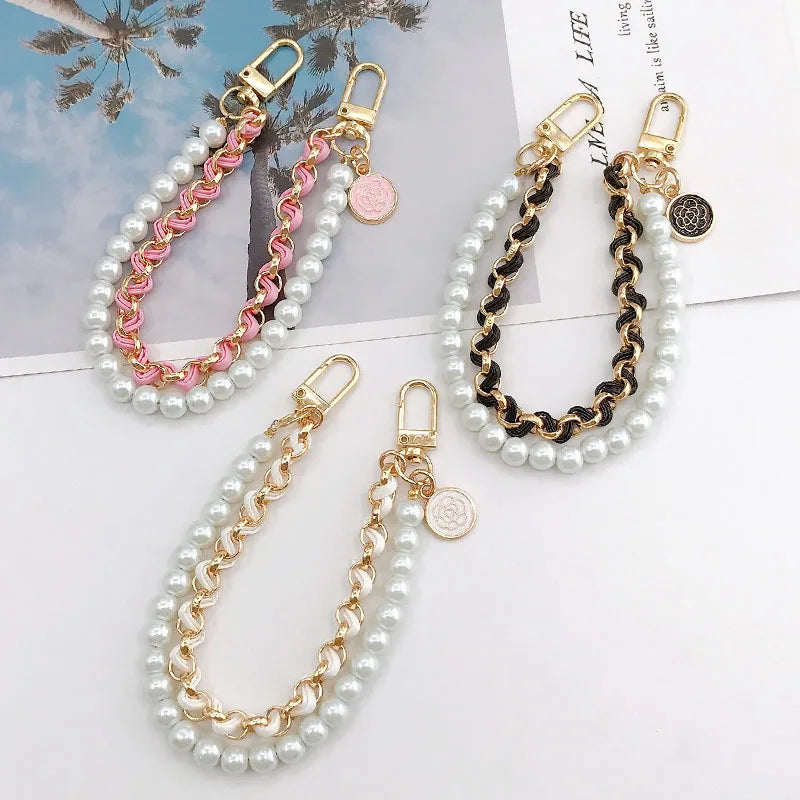 Pearls Chain Keychain Attachment For Handbag