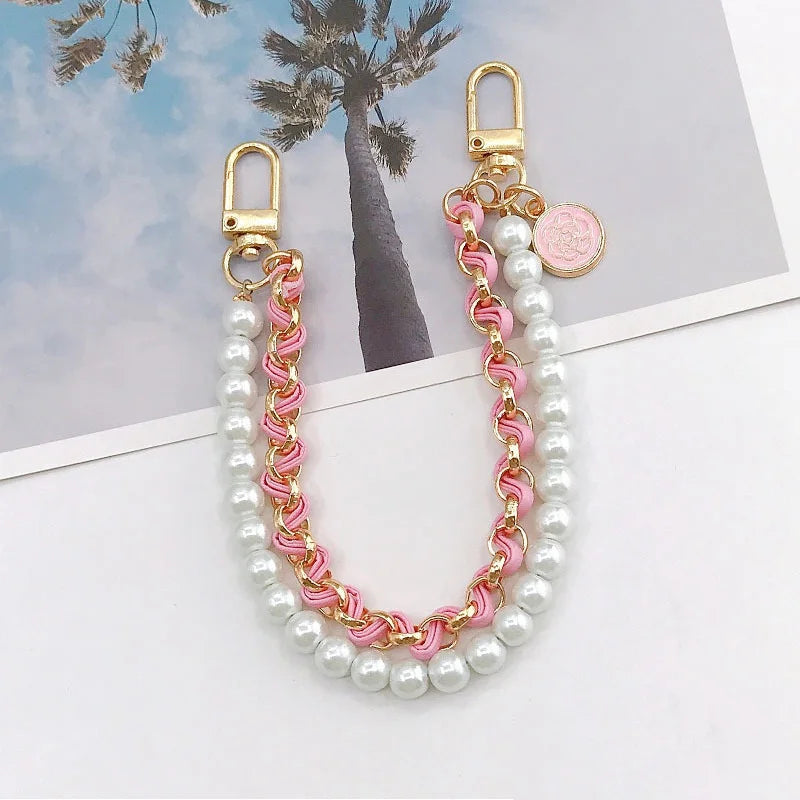 Pearls Chain Keychain Attachment For Handbag
