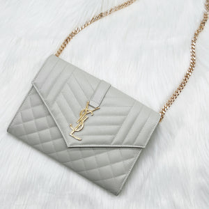 Grey ysl clutch Clearance